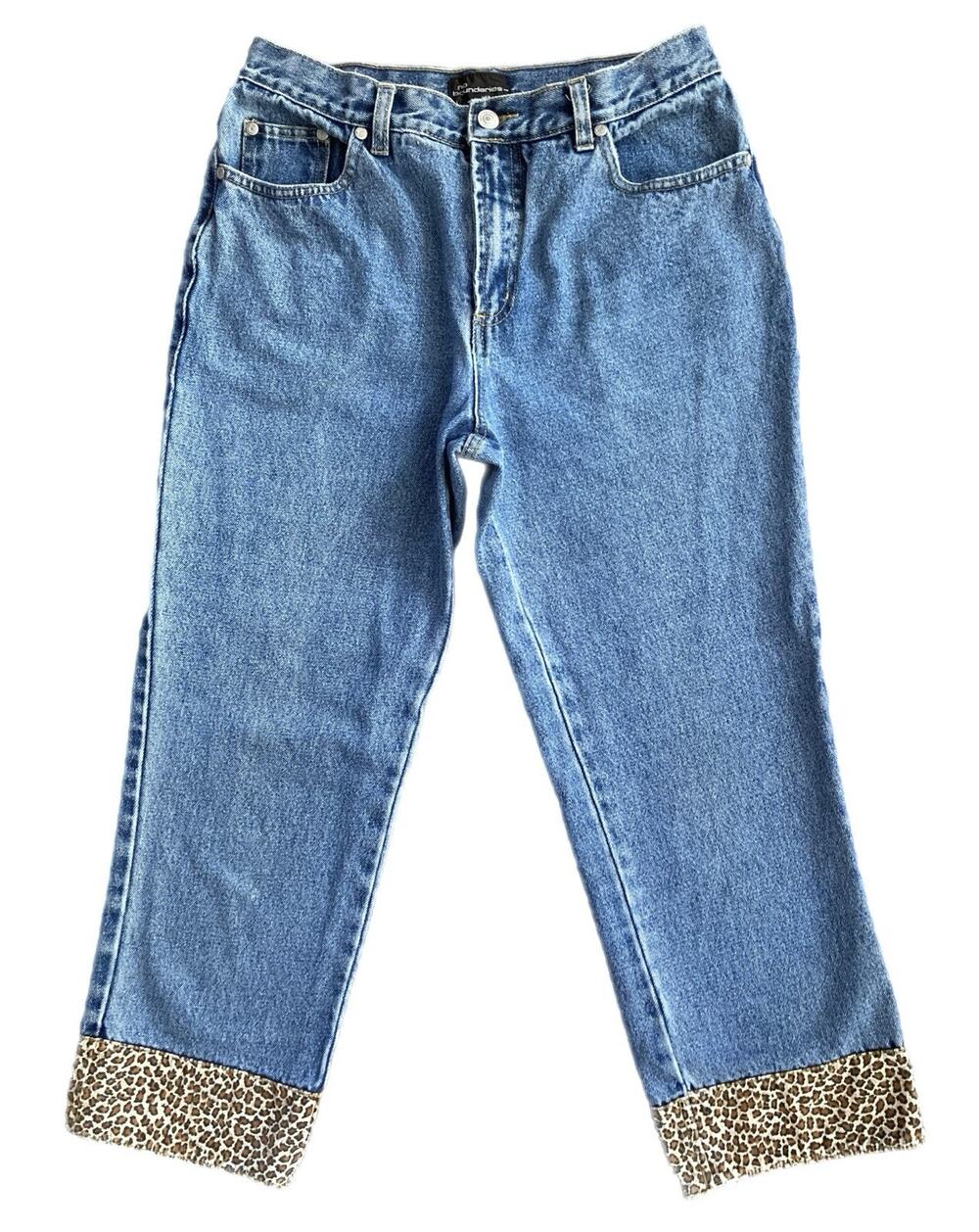 Vintage 90s Y2k Whimsi Boho Grunge Goth Denim Leopard Crop Capris Long Shorts